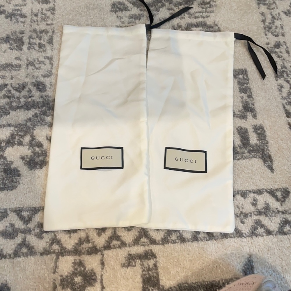 Gucci shoe dustbags- set of 2. NEVER USED.
